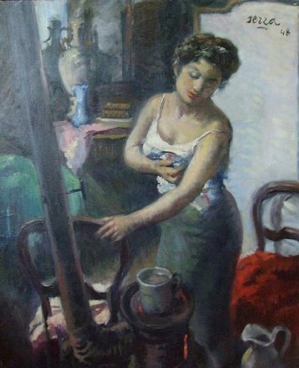 &quot;Figura&quot; (1948), óleo s / t, 100 x 81 cm.
